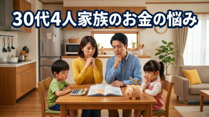 一般人30代で４人家族でのお金に関しての悩みや問題点【物価高に悩む現状】