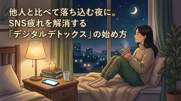 他人と比べて落ち込む夜に。SNS疲れを解消する「デジタルデトックス」の始め方