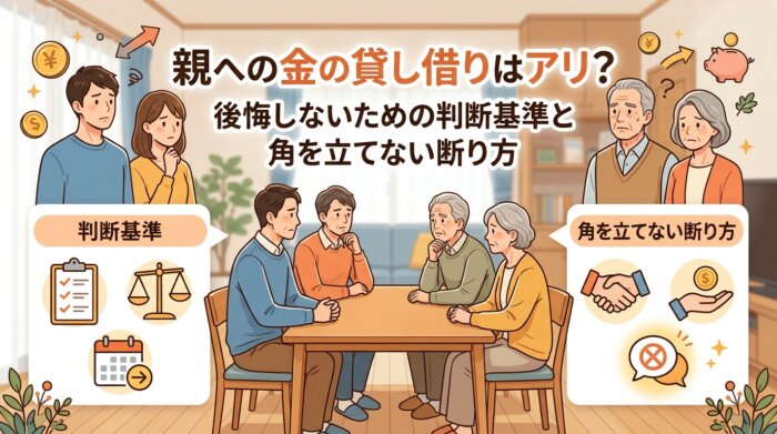 親への金の貸し借りはアリ？後悔しないための判断基準と角を立てない断り方